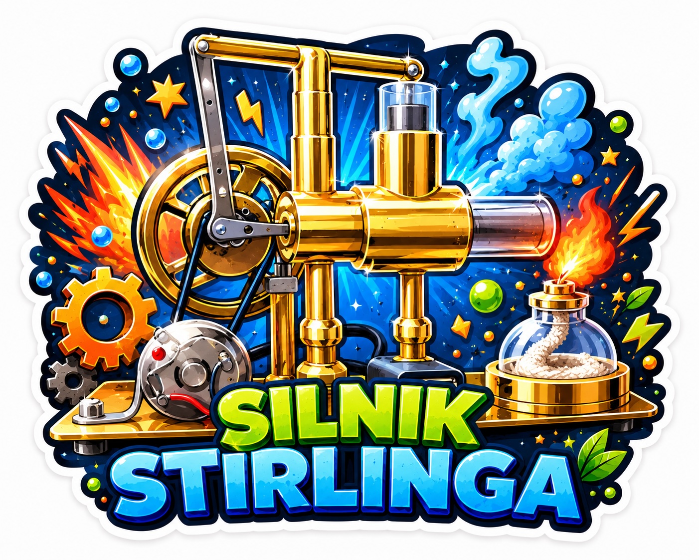⚙️ Silnik Stirlinga 🔥🔁✨